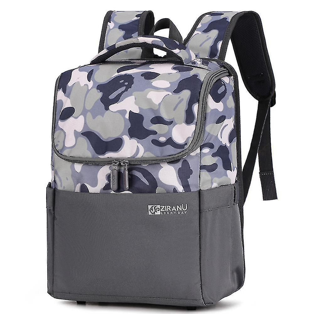 Foto 2 pulgar | Mochila Huoguo De Nailon Gris Ligera Para Niñas De 6 A 12 Años - Venta Internacional.