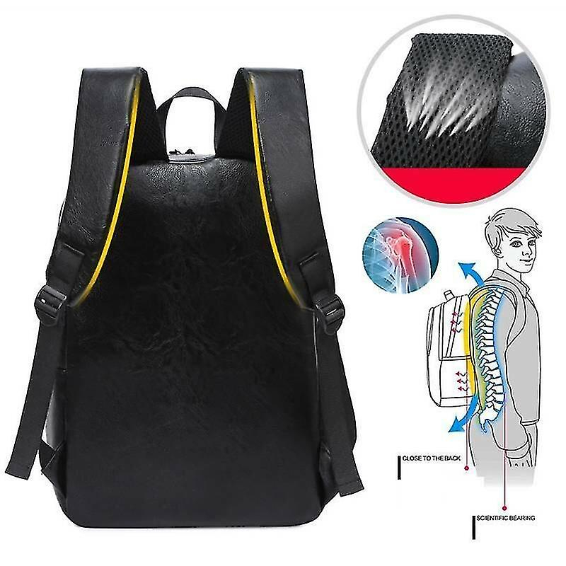 Foto 3 | Mochila Huoguo De Piel Sintética Con Carga Usb Para Hombres, Mujeres Y Niños - Venta Internacional.