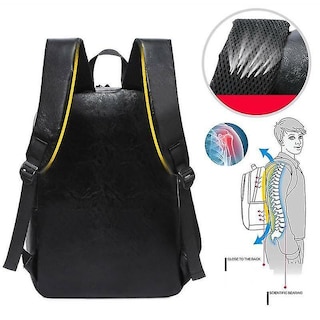 Foto 3 | Mochila Huoguo De Piel Sintética Con Carga Usb Para Hombres, Mujeres Y Niños - Venta Internacional.