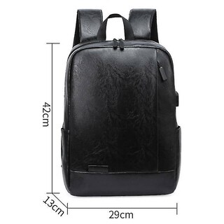 Foto 4 | Mochila Huoguo De Piel Sintética Con Carga Usb Para Hombres, Mujeres Y Niños - Venta Internacional.