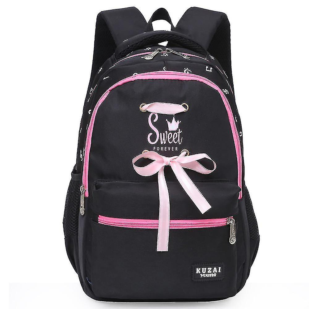Foto 2 pulgar | Mochila Huoguo, Mochila Escolar Para Niña De Primaria, Negra - Venta Internacional.