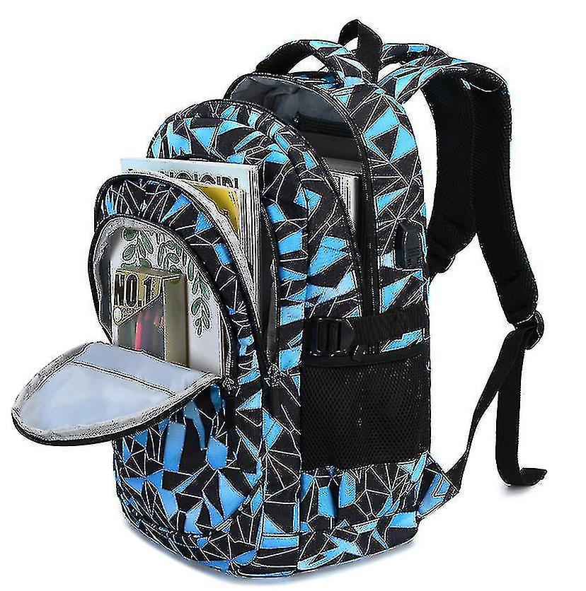 Foto 3 pulgar | Mochila Escolar Huoguo Zf1162, Bolsa Escolar De Viaje, Azul, 30 X 12 X 40 Cm, Con  - Venta Internacional.