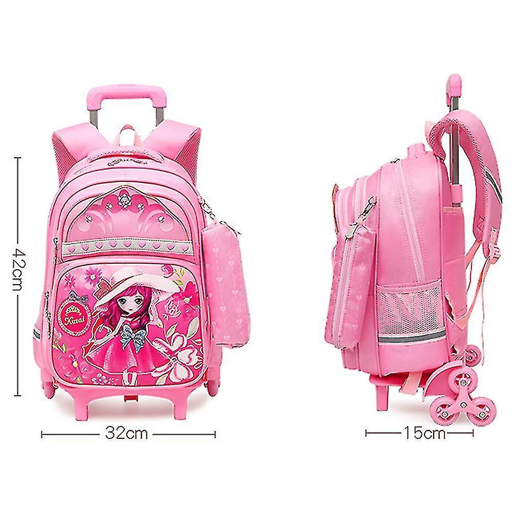Foto 6 pulgar | Mochila Escolar Impermeable Huoguo Trolley Para Niños - Venta Internacional.