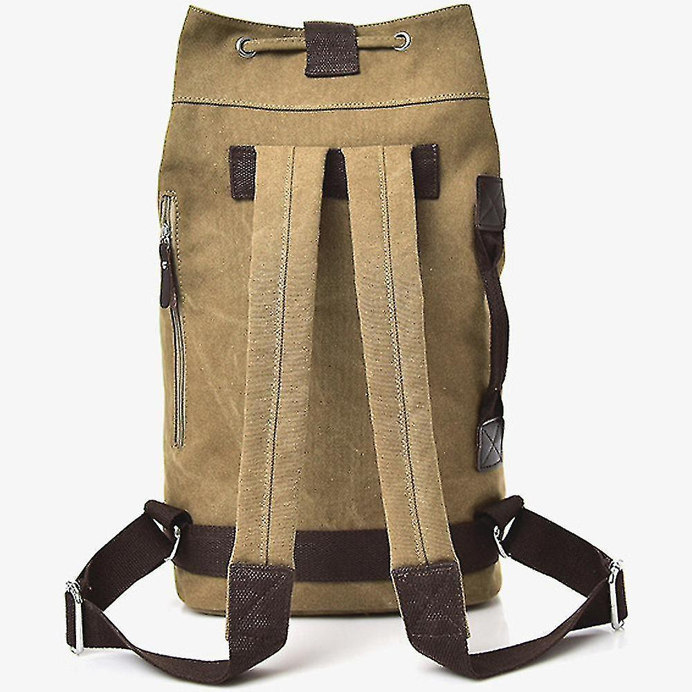 Foto 4 pulgar | Mochila Huoguo De Lona Impermeable Para Viajes Deportivos, Color Caqui - Venta Internacional.