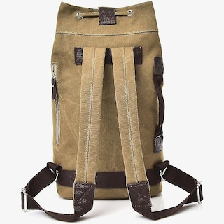 Foto 3 | Mochila Huoguo De Lona Impermeable Para Viajes Deportivos, Color Caqui - Venta Internacional.