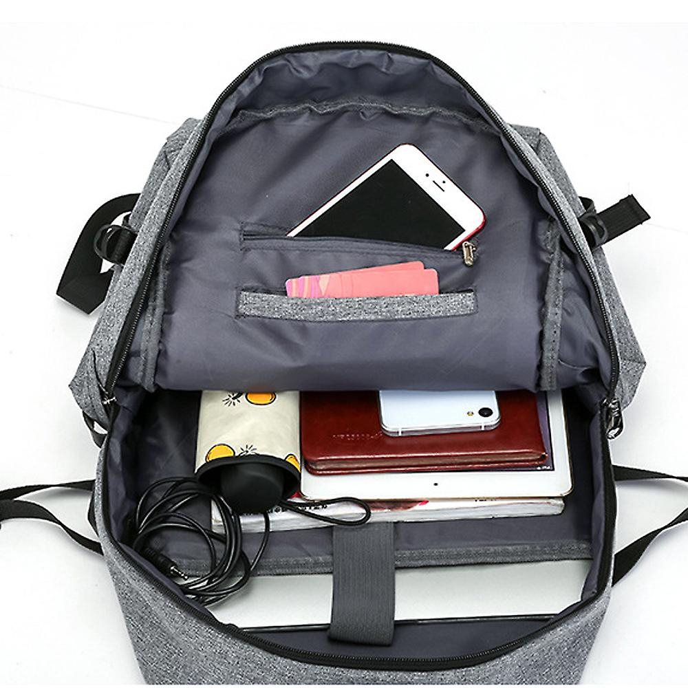 Foto 1 | Mochila Sanlin Beans Student Con Puerto De Carga Usb Negra - Venta Internacional.