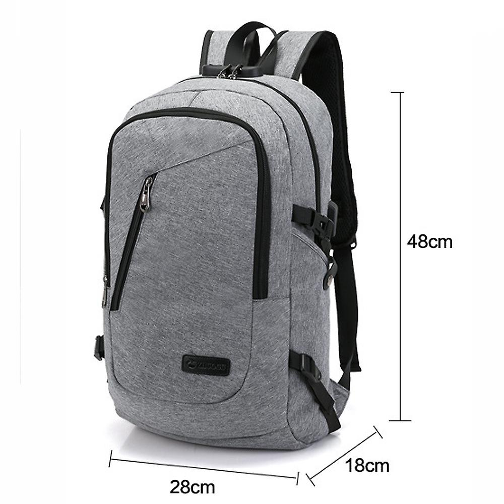 Foto 5 pulgar | Mochila Sanlin Beans Student Con Puerto De Carga Usb Negra - Venta Internacional.