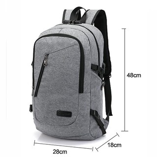 Foto 4 | Mochila Sanlin Beans Student Con Puerto De Carga Usb Negra - Venta Internacional.