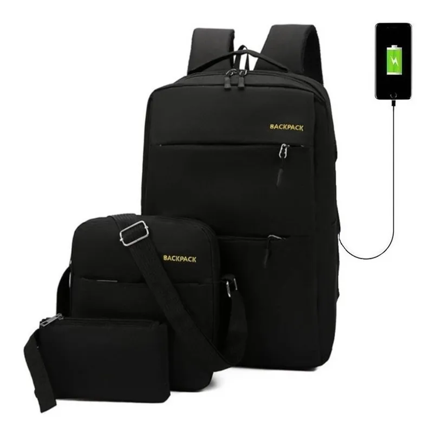 Foto 2 pulgar | Mochila Para Ordenador Recargable Por Usb, Oxford, 16 Pulgadas, Color Negro - Venta Internacional.