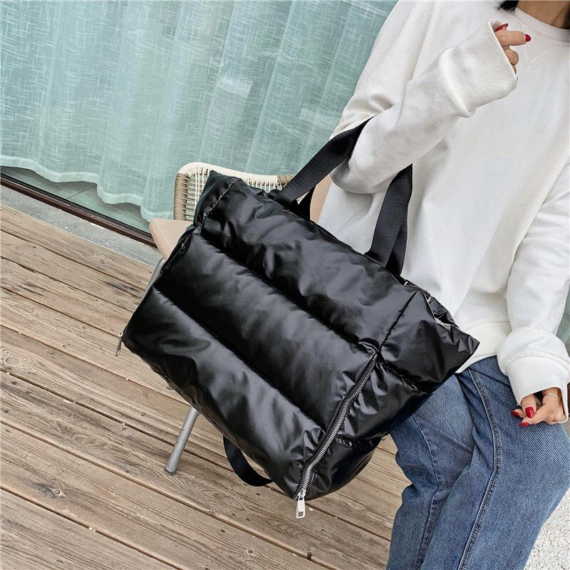 Foto 2 | Bolso De Hombro Sanlin Beans Impermeable De Nylon Grande Negro - Venta Internacional.