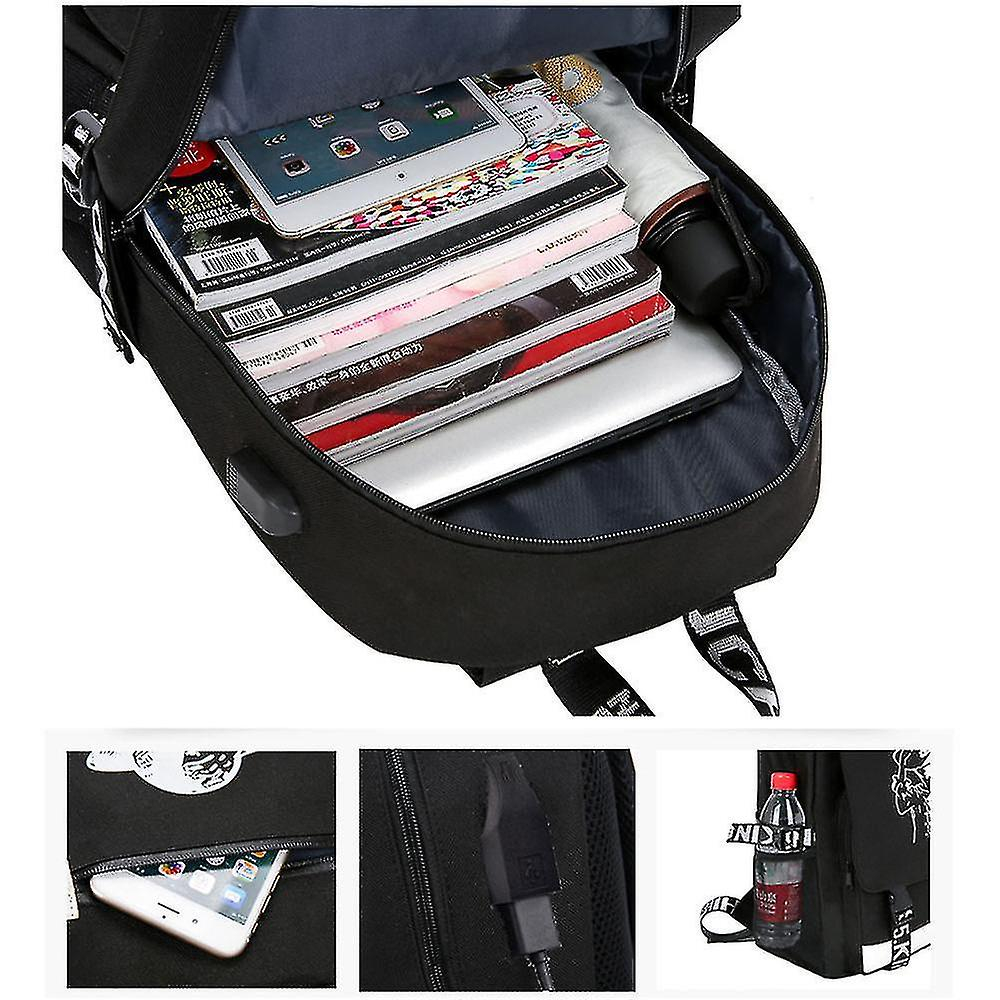 Foto 3 pulgar | Mochila Huoguo Cartoon Luminous Travel Usb Oxford 36-55l - Venta Internacional.