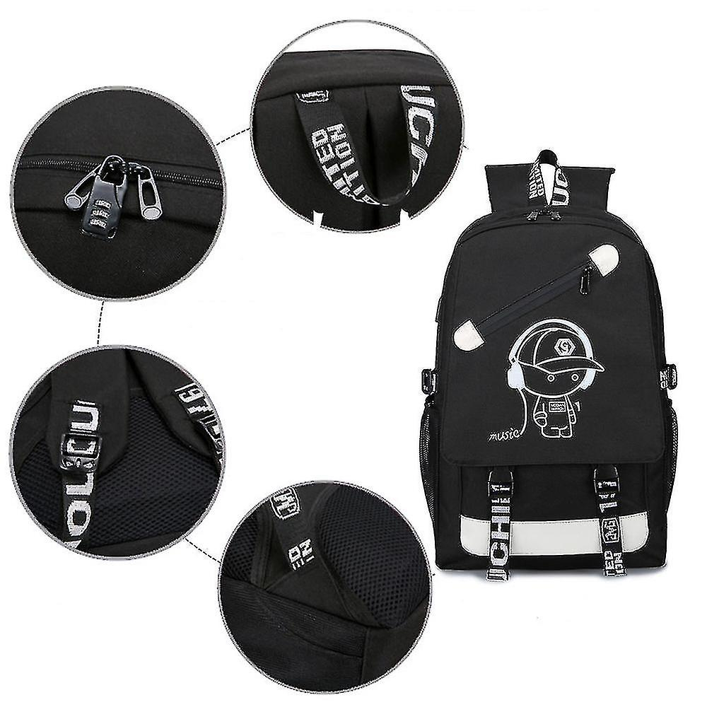 Foto 5 pulgar | Mochila Huoguo Cartoon Luminous Travel Usb Oxford 36-55l - Venta Internacional.