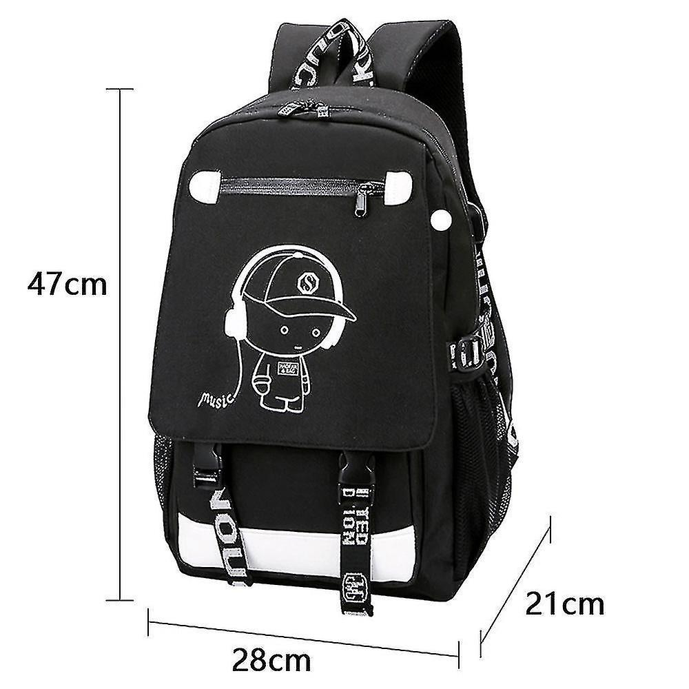 Foto 6 pulgar | Mochila Huoguo Cartoon Luminous Travel Usb Oxford 36-55l - Venta Internacional.