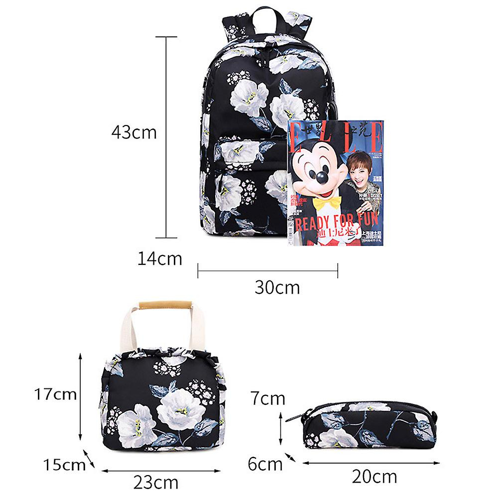 Foto 5 pulgar | Mochila Escolar Sanlin Beans Negra Para Estudiantes De Secundaria - Venta Internacional.
