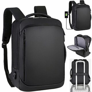 Foto 3 | Mochila Huoguo Para Portátil Empresarial Impermeable Para 15.6 Pulgadas, Color Negro - Venta Internacional.