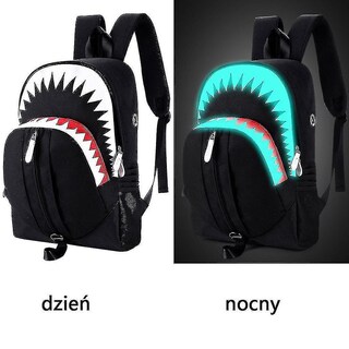 Foto 5 | Mochila Huoguo Luminous Shark Usb De Lona Impermeable 28x13x4 - Venta Internacional.