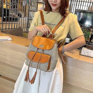 Foto 2 | Mochila Huoguo Tassel Straw Para Mujeres, Viajes Escolares Y Niñas - Venta Internacional.