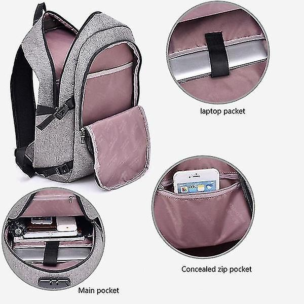 Foto 6 pulgar | Mochila Hi Caltion Para Portátil Impermeable De 17,3 Pulgadas, Azul - Venta Internacional.