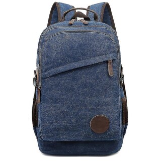 Foto 1 | Mochila Huoguo Lona Impermeable Para Hombre Azul 31x16x48cm - Venta Internacional.
