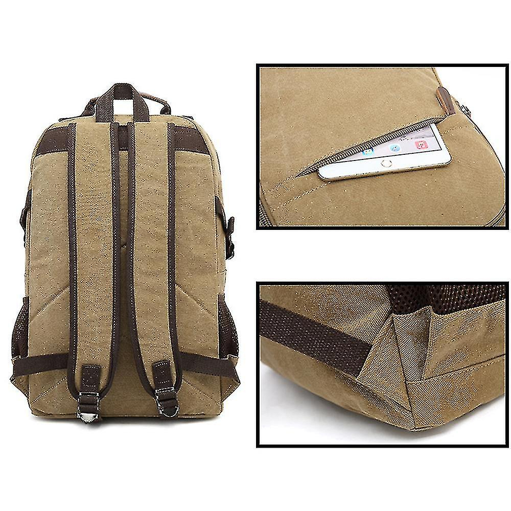Foto 3 pulgar | Mochila Huoguo Lona Impermeable Para Hombre Azul 31x16x48cm - Venta Internacional.