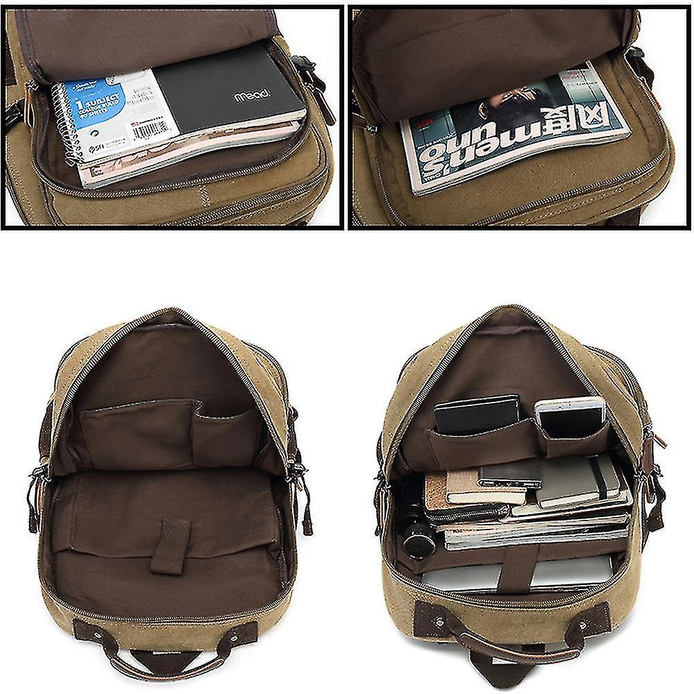 Foto 4 pulgar | Mochila Huoguo Lona Impermeable Para Hombre Azul 31x16x48cm - Venta Internacional.