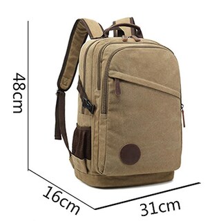Foto 5 | Mochila Huoguo Lona Impermeable Para Hombre Azul 31x16x48cm - Venta Internacional.