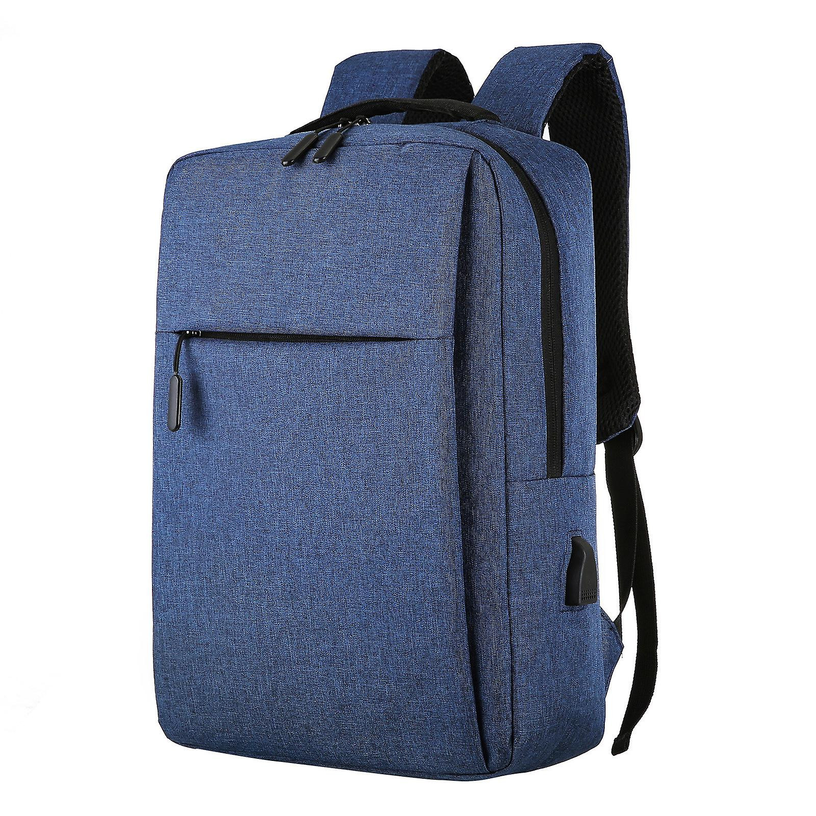 Mochila Para Portátil Huoguo 15.6 Pulgadas Con Puerto De Carga Usb, Color Azul Oscuro - Venta Internacional.