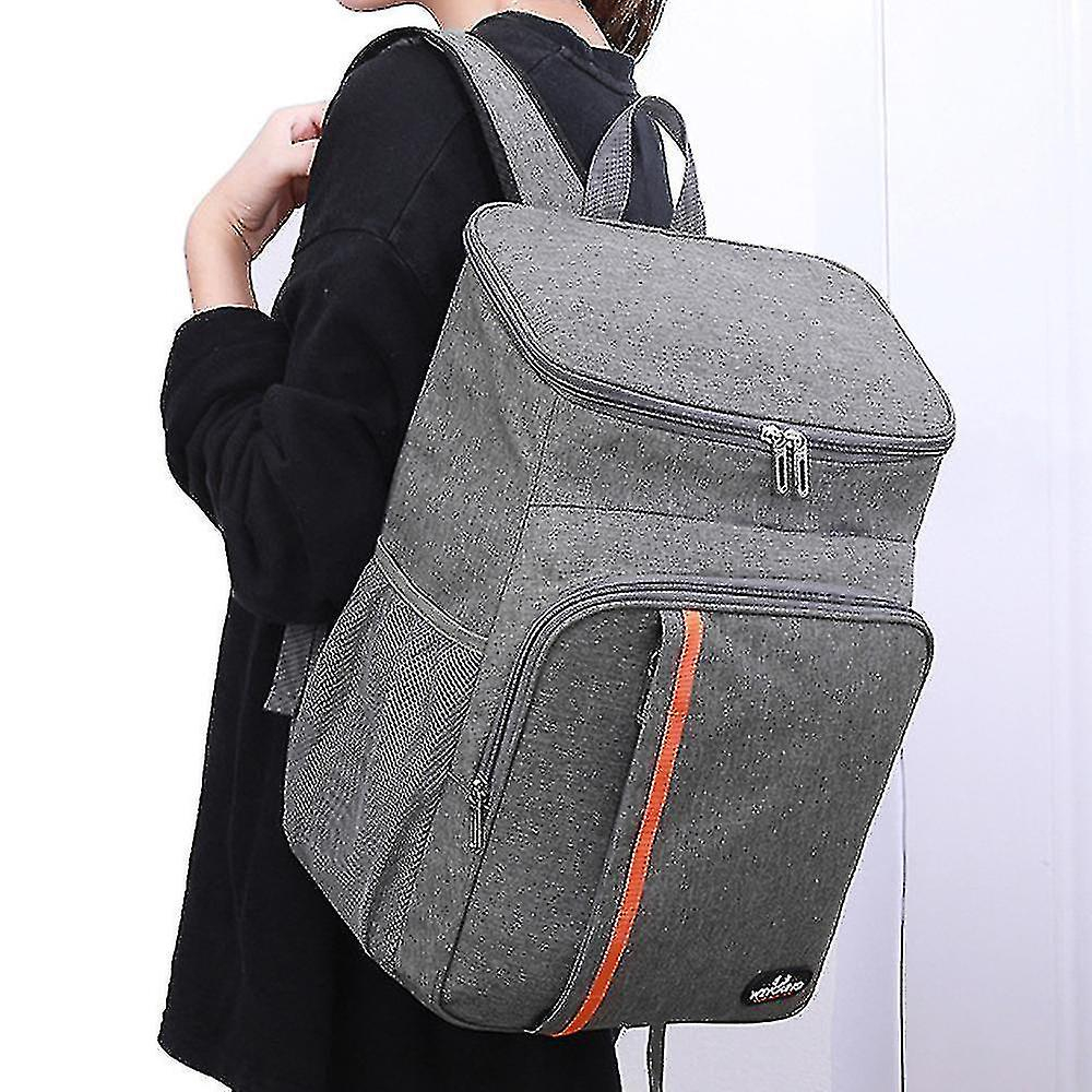 Foto 5 pulgar | Mochila Huoguo, Aislante, Impermeable, Para Pícnic Y Cerveza, Color Gris - Venta Internacional.