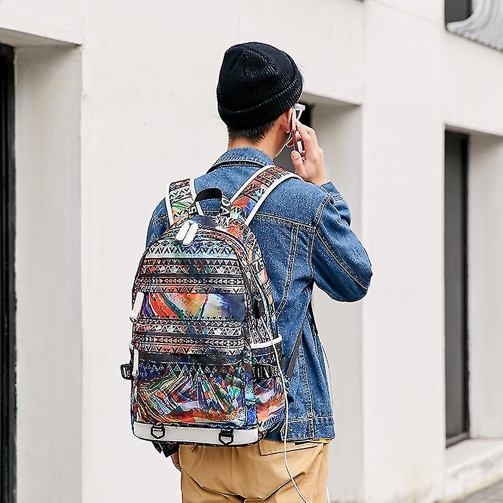 Foto 3 pulgar | Mochila Huoguo, Casual, Impermeable, Bolsa De Viaje Para Hombre, Azul - Venta Internacional.