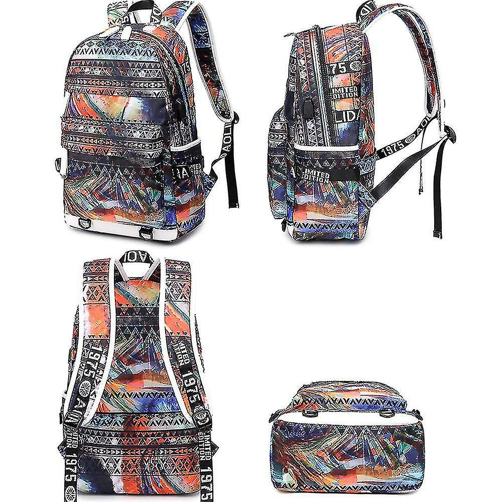 Foto 5 pulgar | Mochila Huoguo, Casual, Impermeable, Bolsa De Viaje Para Hombre, Azul - Venta Internacional.