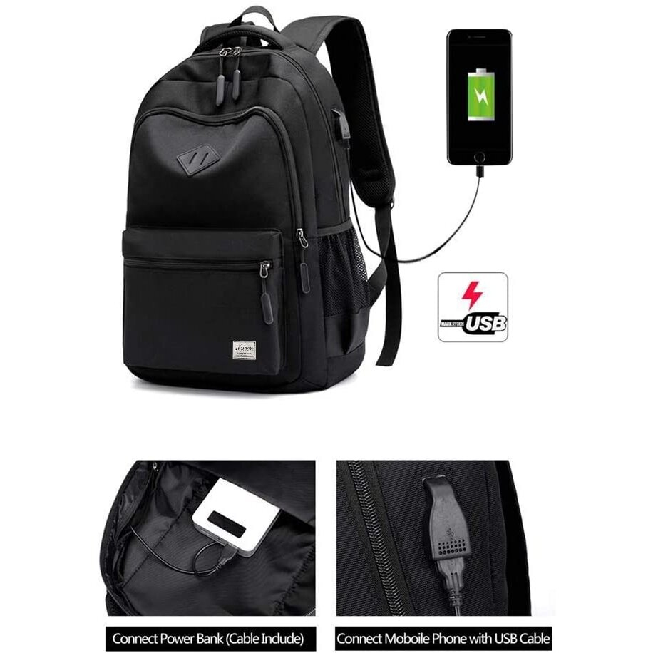 Foto 5 pulgar | Mochila Escolar Impermeable (roja) Con Puerto Usb Para Niños - Venta Internacional.