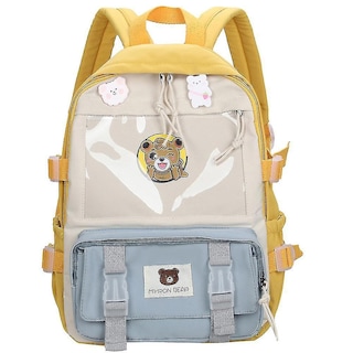Foto 1 | Mochila Huoguo Junior High School Para Niñas De Nailon Azul - Venta Internacional.