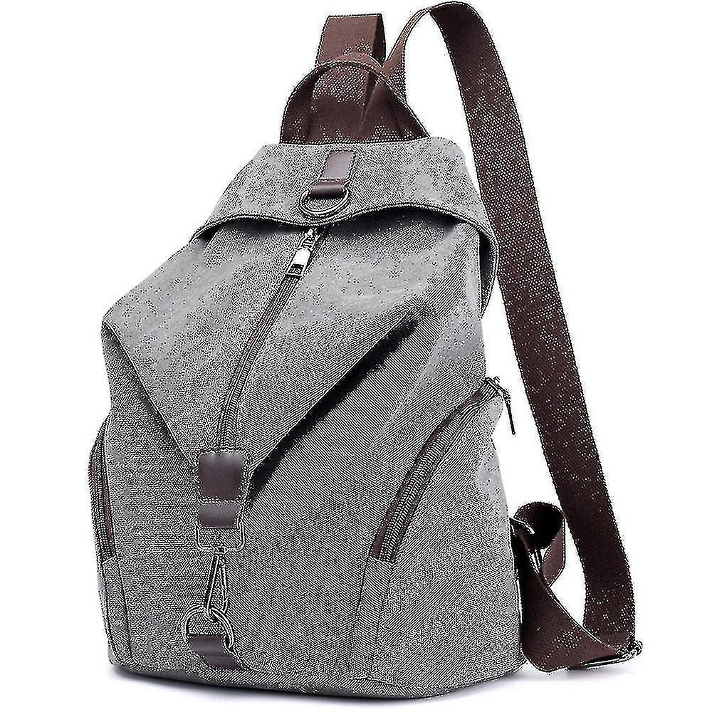 Foto 2 pulgar | Mochila Huoguo Ladies Leisure Literary Sports De Lona Gris - Venta Internacional.
