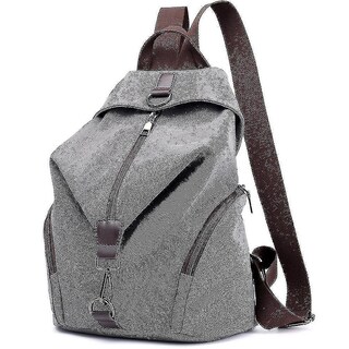 Foto 1 | Mochila Huoguo Ladies Leisure Literary Sports De Lona Gris - Venta Internacional.