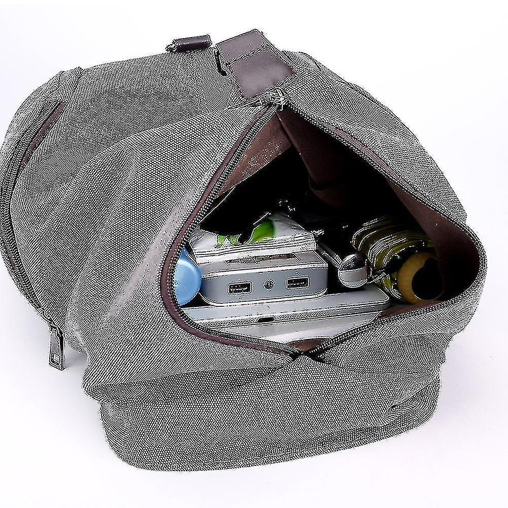 Foto 2 | Mochila Huoguo Ladies Leisure Literary Sports De Lona Gris - Venta Internacional.