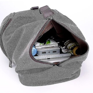 Foto 2 | Mochila Huoguo Ladies Leisure Literary Sports De Lona Gris - Venta Internacional.