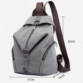 Foto 5 | Mochila Huoguo Ladies Leisure Literary Sports De Lona Gris - Venta Internacional.