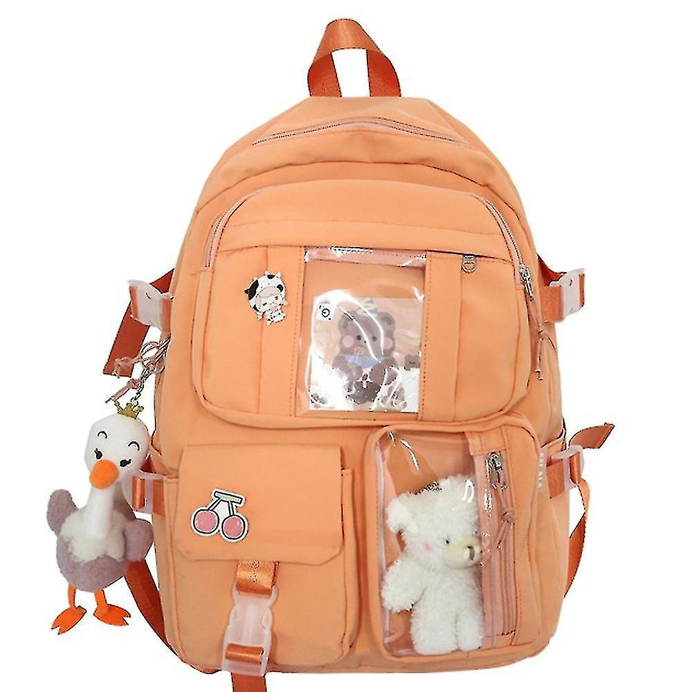 Foto 2 pulgar | Mochila Huoguo Transparente Para Niña De Secundaria Naranja - Venta Internacional.