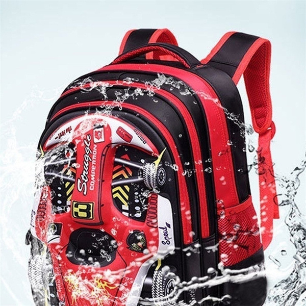 Foto 4 pulgar | Mochila Sanlin Beans 3d Resistente Al Agua Para Niños, Bonito Coche Rojo - Venta Internacional.
