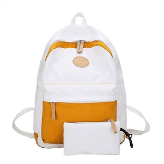 Foto 1 | Mochila Huoguo Mujer High School Canvas Yellow - Venta Internacional.