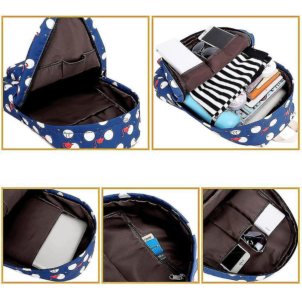 Foto 3 pulgar | Mochila Huoguo Conjunto De Mochilas Escolares Para Estudiantes De Ocio Para Mujeres, Azul - Venta Internacional.