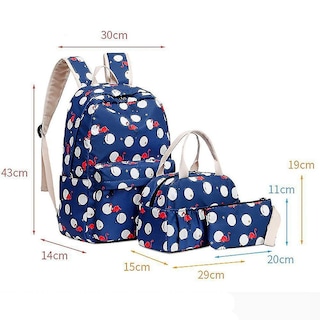 Foto 5 | Mochila Huoguo Conjunto De Mochilas Escolares Para Estudiantes De Ocio Para Mujeres, Azul - Venta Internacional.