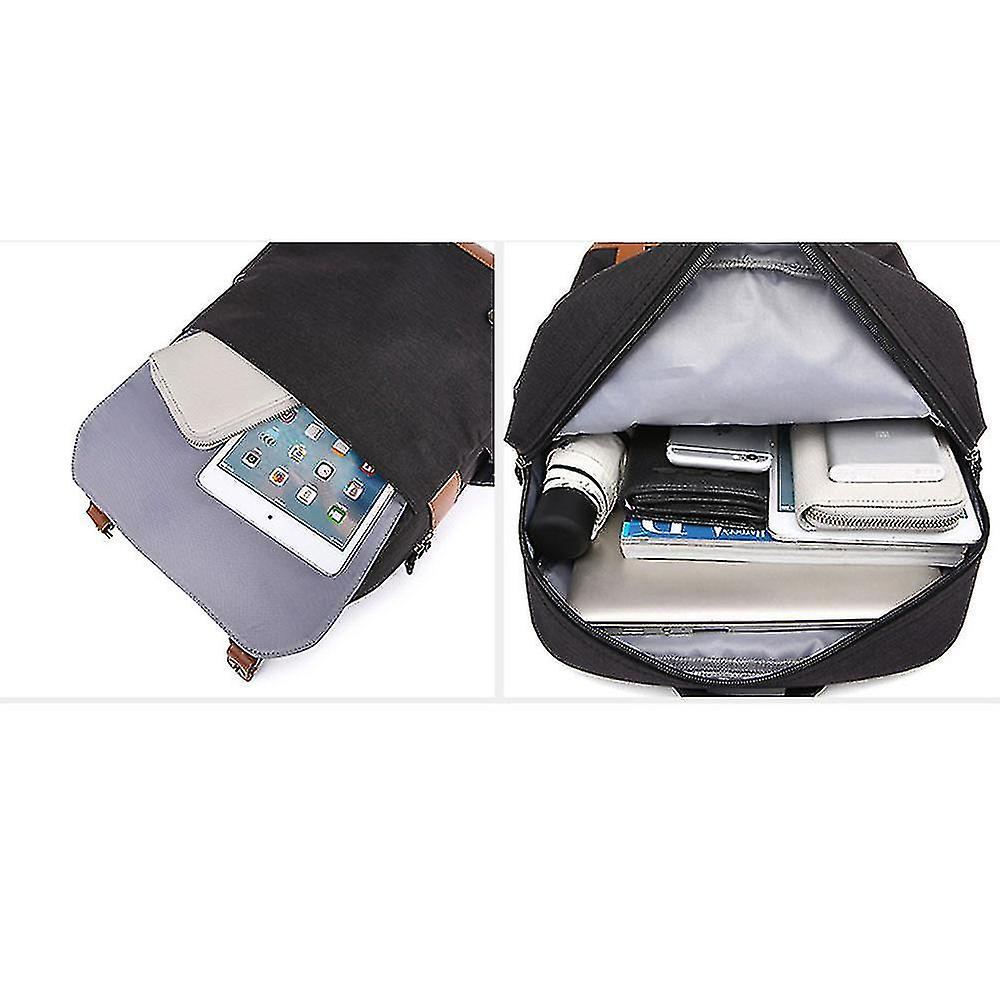Foto 5 pulgar | Mochila Huoguo Travel Canvas, Negra, 0,62 Kg, Ocio, 27 X 13 X 39 Cm - Venta Internacional.