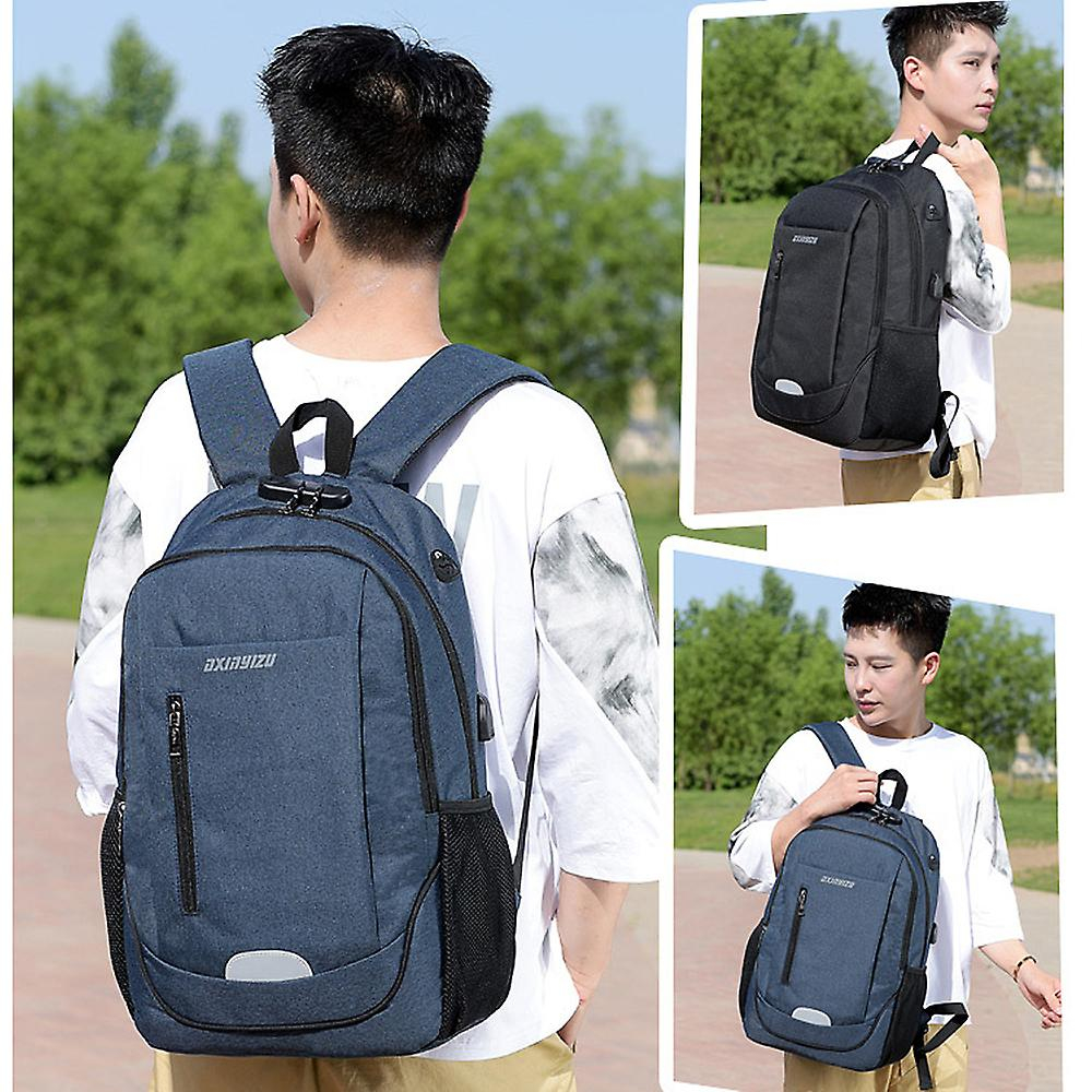 School Bag Sanlin Beans Mochila De Viaje Con Carga Usb Negra - Venta Internacional.