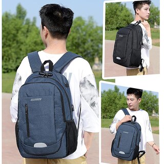 Foto 1 | School Bag Sanlin Beans Mochila De Viaje Con Carga Usb Negra - Venta Internacional.