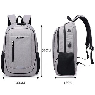 Foto 4 | School Bag Sanlin Beans Mochila De Viaje Con Carga Usb Negra - Venta Internacional.