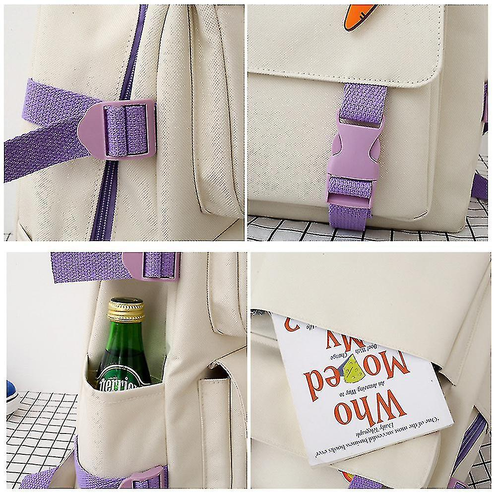 Foto 2 | Mochila Huoguo Para Estudiantes De Secundaria Y Universitarios Rosa - Venta Internacional.