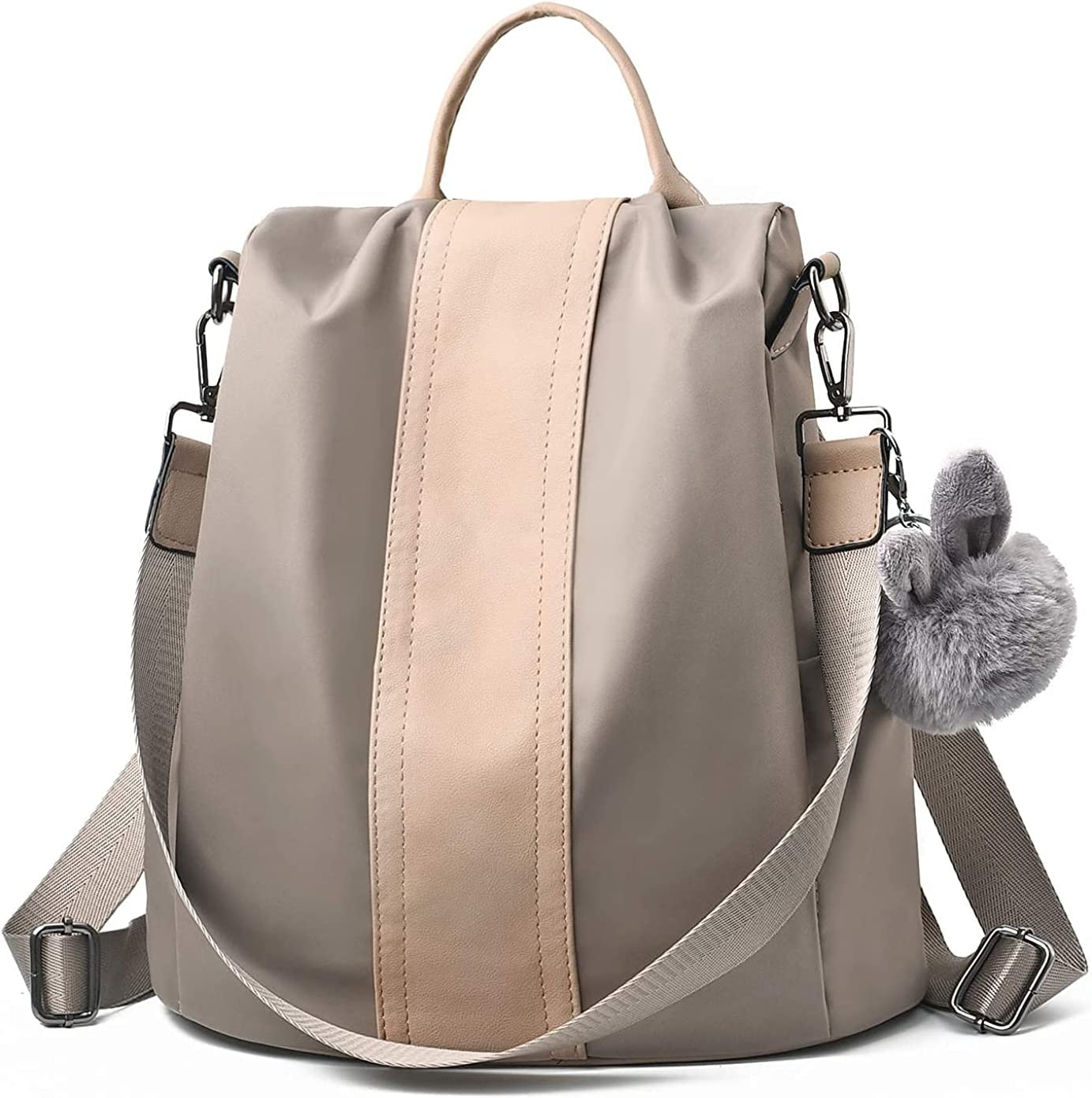 Foto 2 pulgar | Mochila Huoguo Impermeable De Nylon Antirrobo Para Mujer Gris - Venta Internacional.