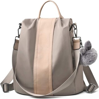 Foto 1 | Mochila Huoguo Impermeable De Nylon Antirrobo Para Mujer Gris - Venta Internacional.