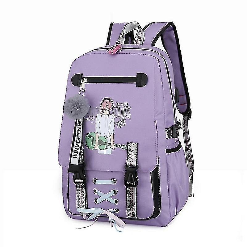 Foto 2 pulgar | Mochila Huoguo, Mochila Escolar Para Niñas Adolescentes, Color Morado - Venta Internacional.